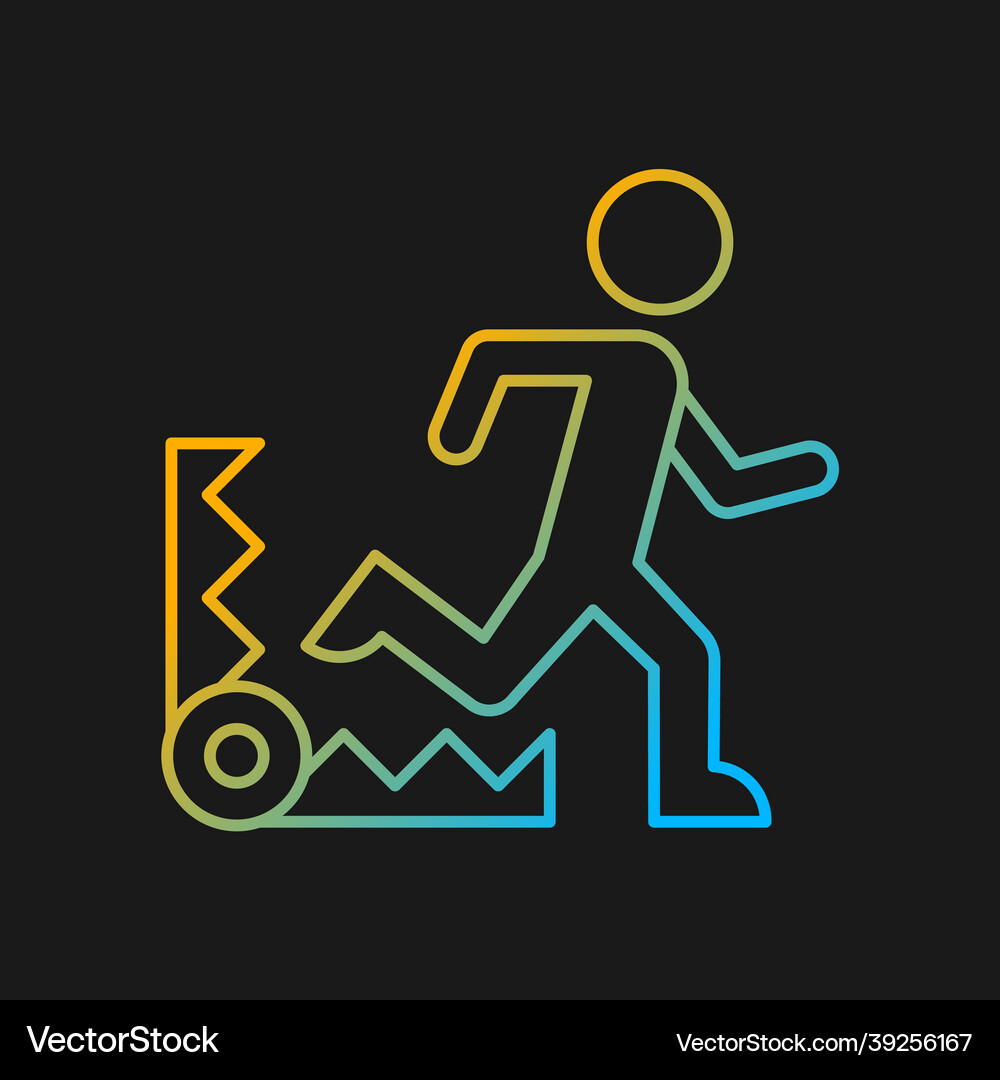 Fear based motivation gradient icon for dark theme