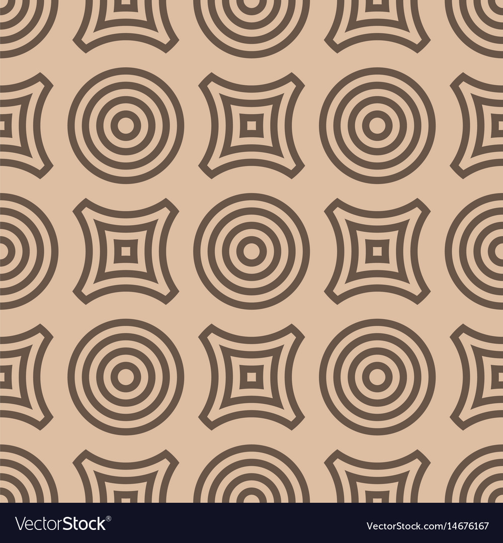 Geometric round shape seamless pattern