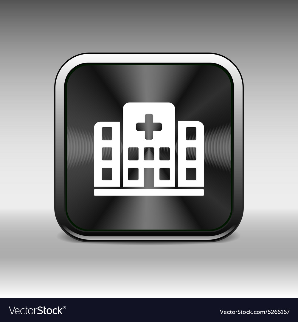 Hospital icon cross building isolated human Vector Image