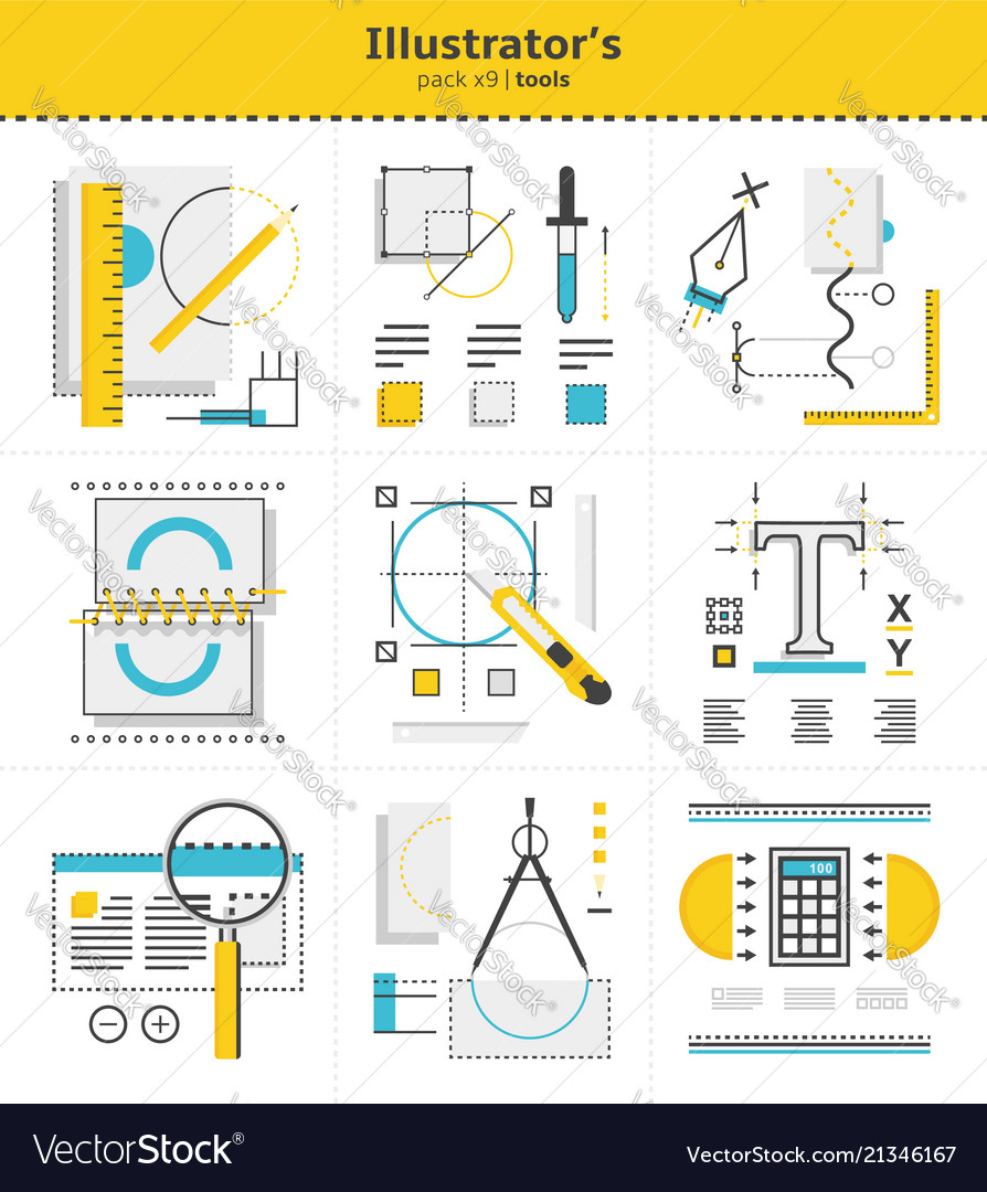 Isolated tools to use in work icons