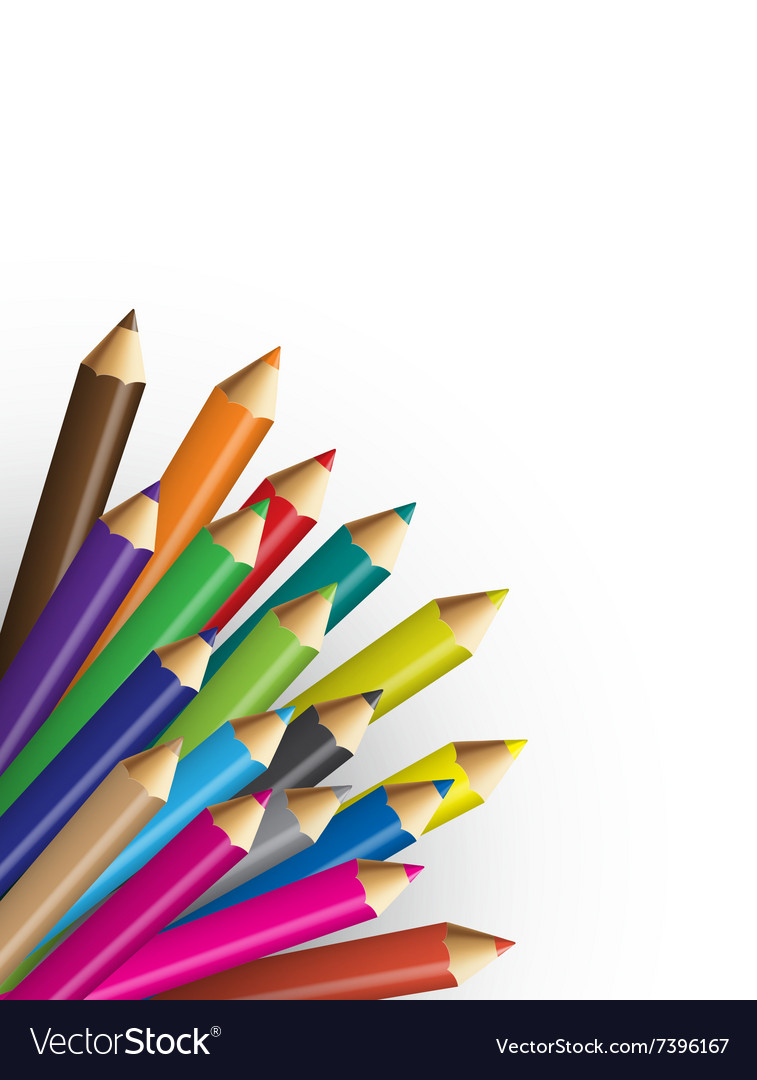 Pencils colour with white background Royalty Free Vector