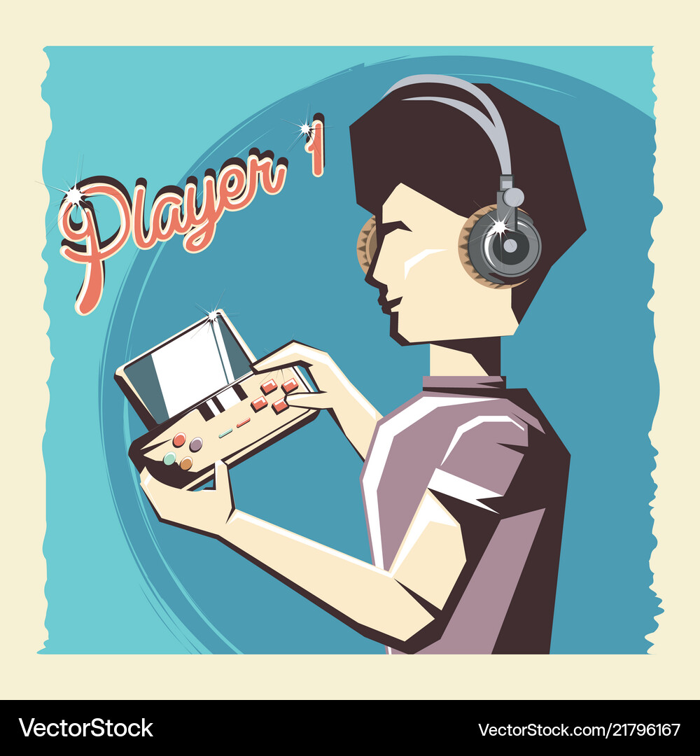 Retro videogames design Royalty Free Vector Image