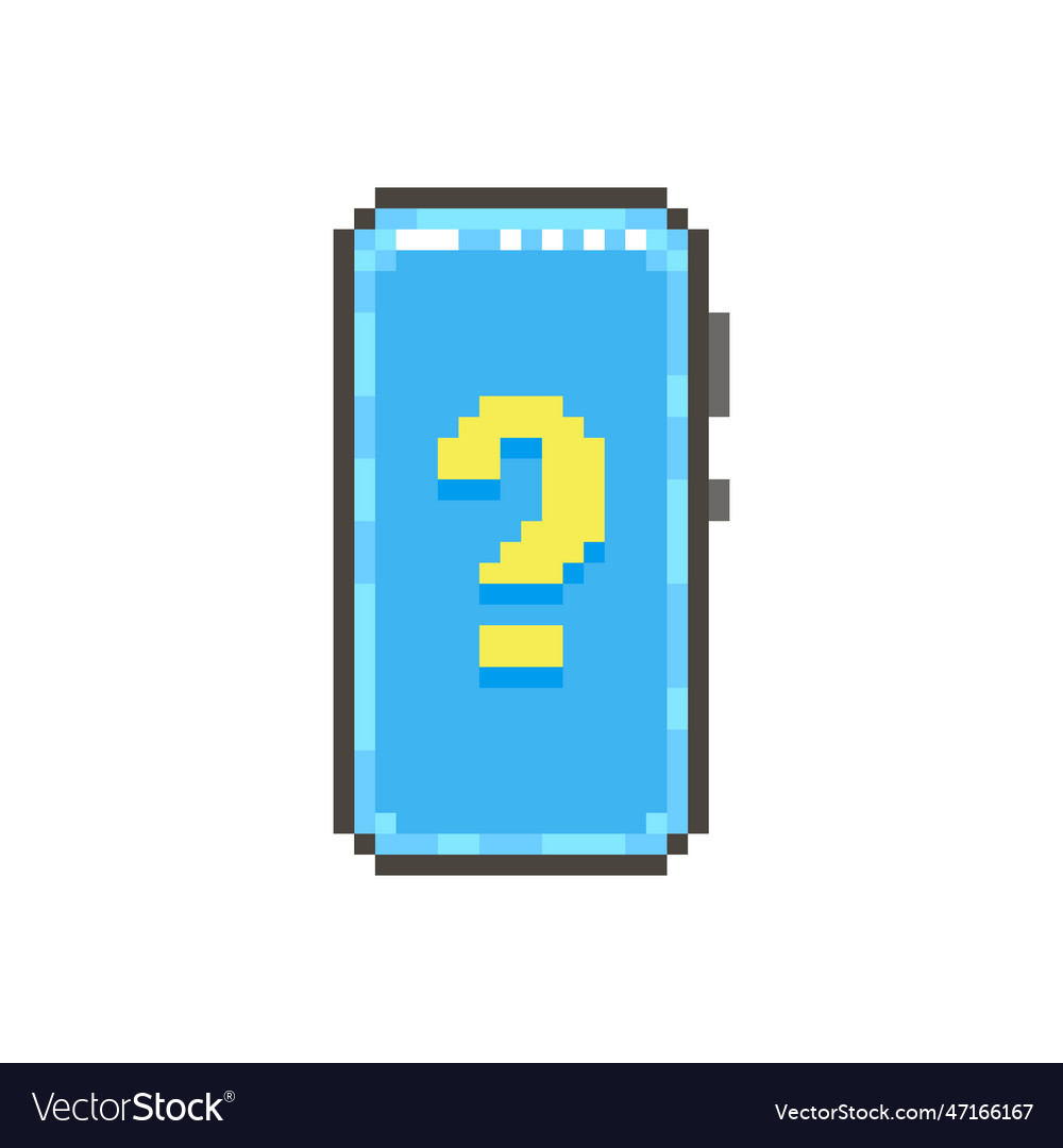 Smartphone with yellow question mark Royalty Free Vector