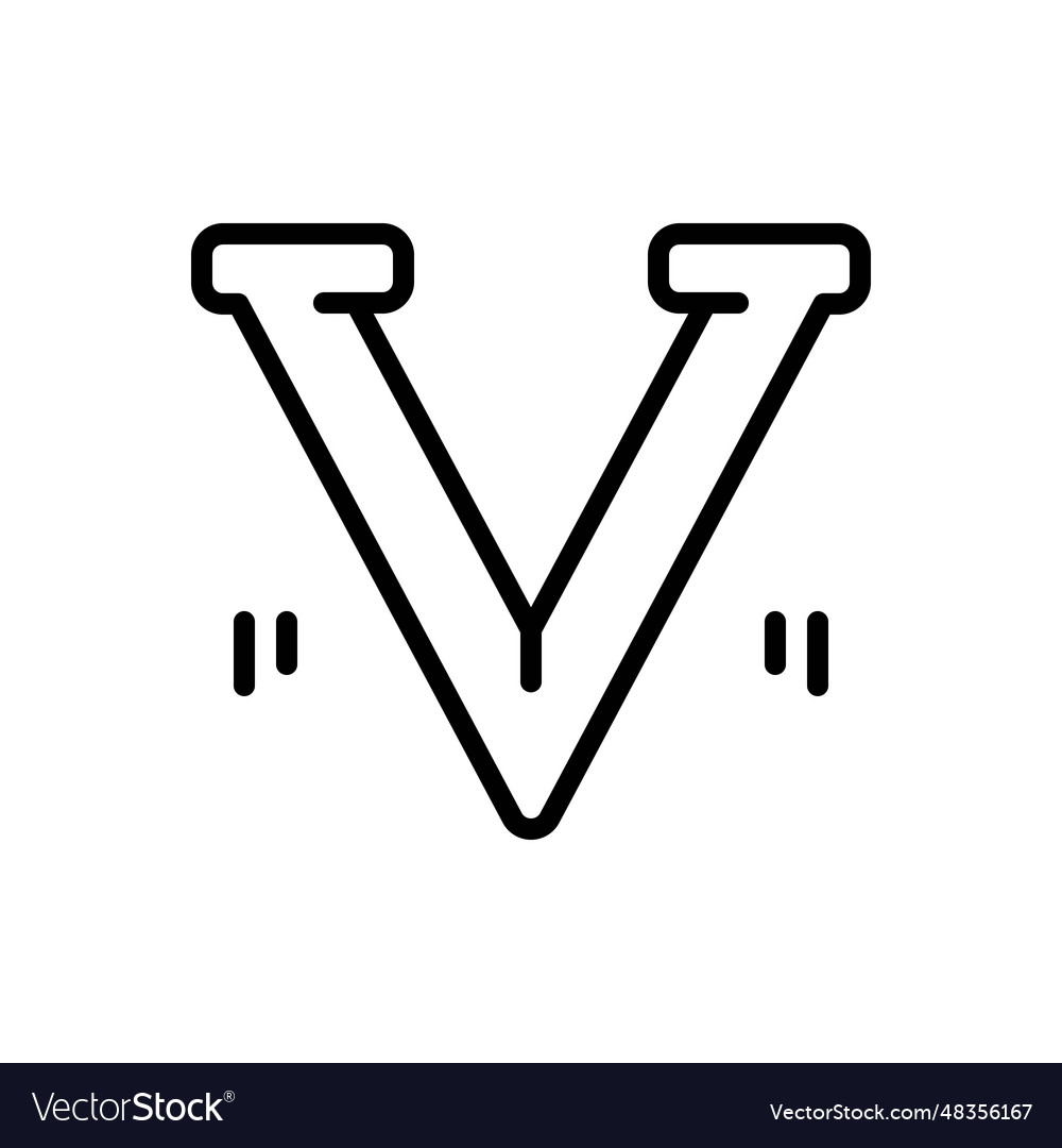 V Royalty Free Vector Image - VectorStock