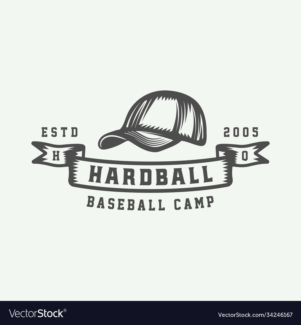 Vintage Baseball Sport Logo Emblem Badmarke vector image Vintage Baseball Sport Logo Emblem Badmarke
