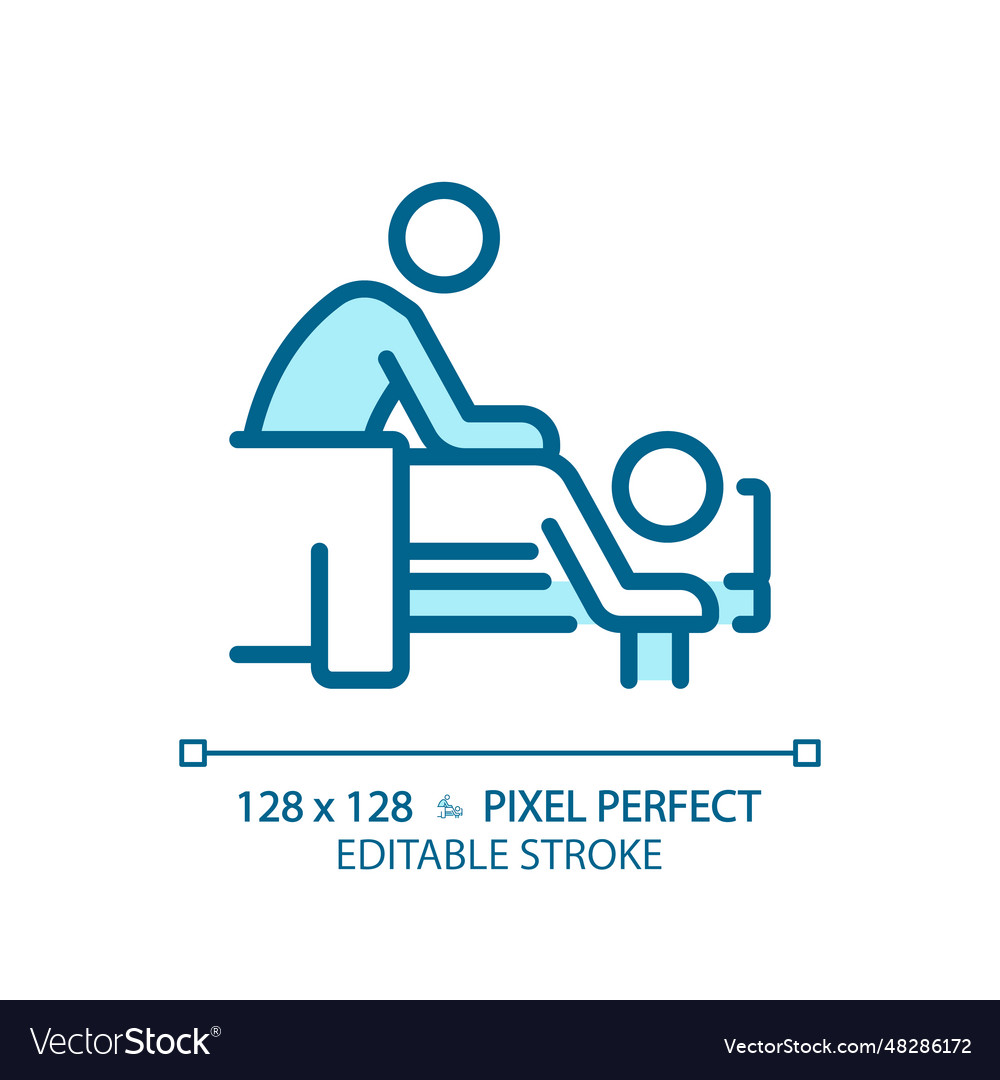 2d customizable body massage linear icon Vector Image