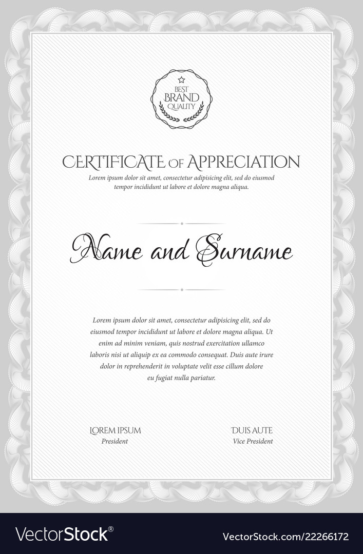 Certificate template diploma of modern design Vector Image