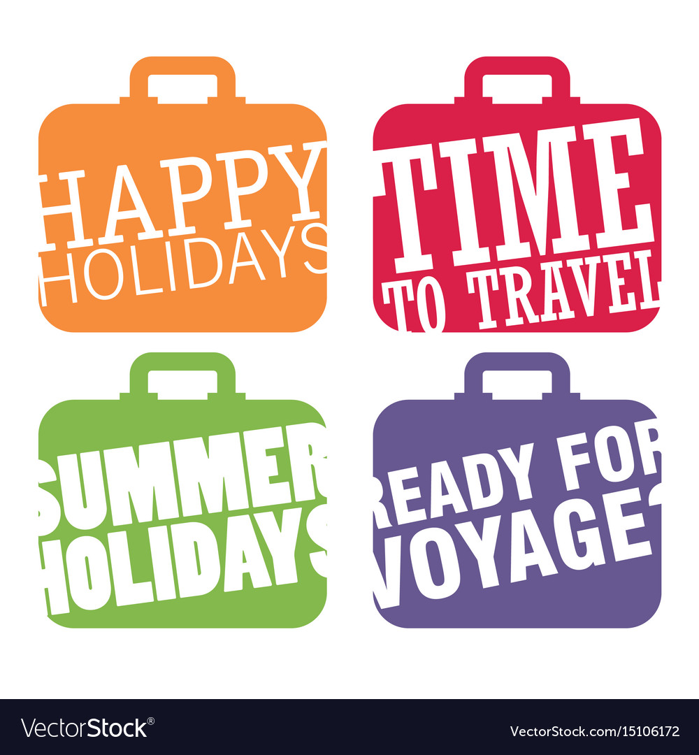 Color suitcase logo travel set