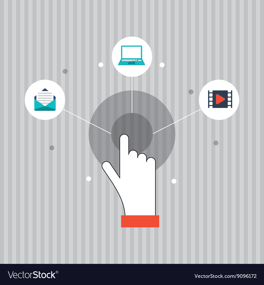 Communication design cursor icon colorful