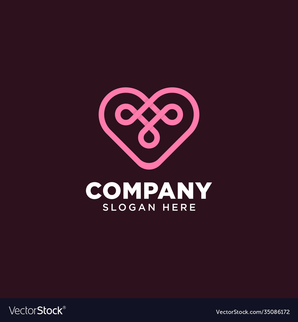 Creative love logo design template Royalty Free Vector Image