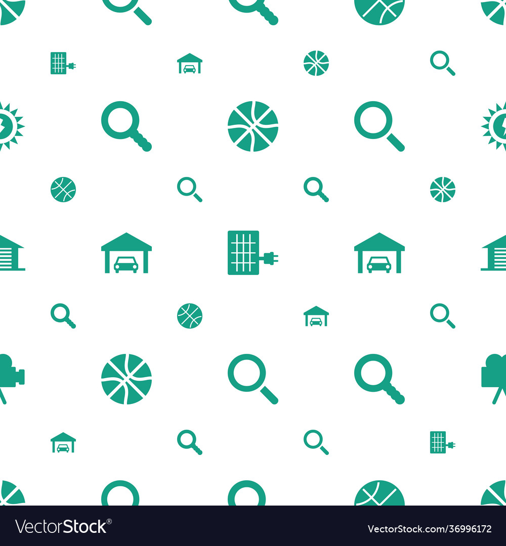 Detail icons pattern seamless white background