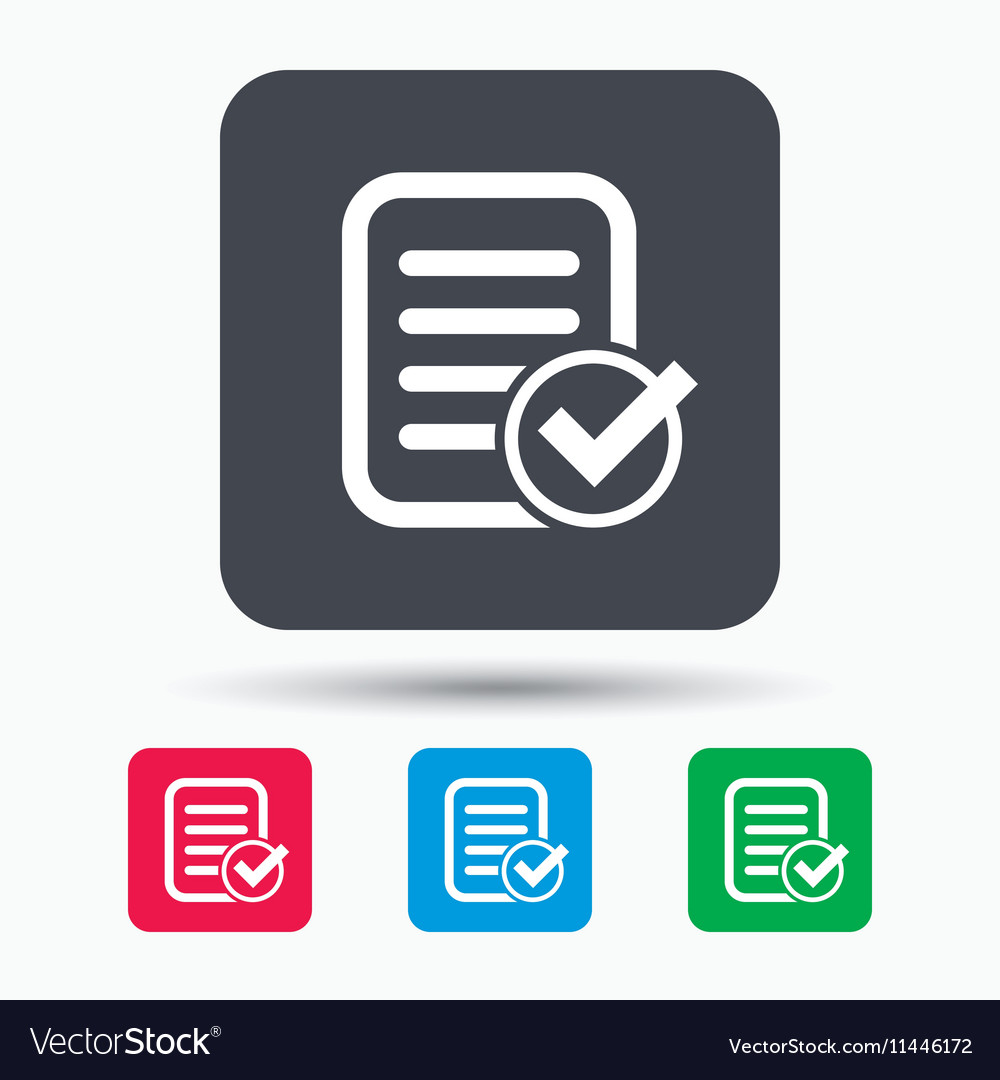 File selected icon document page with check