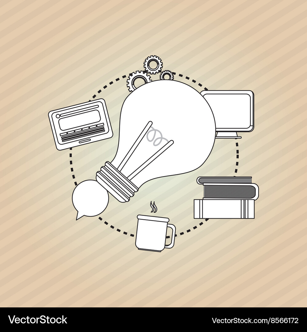 Flat about idea design Royalty Free Vector Image