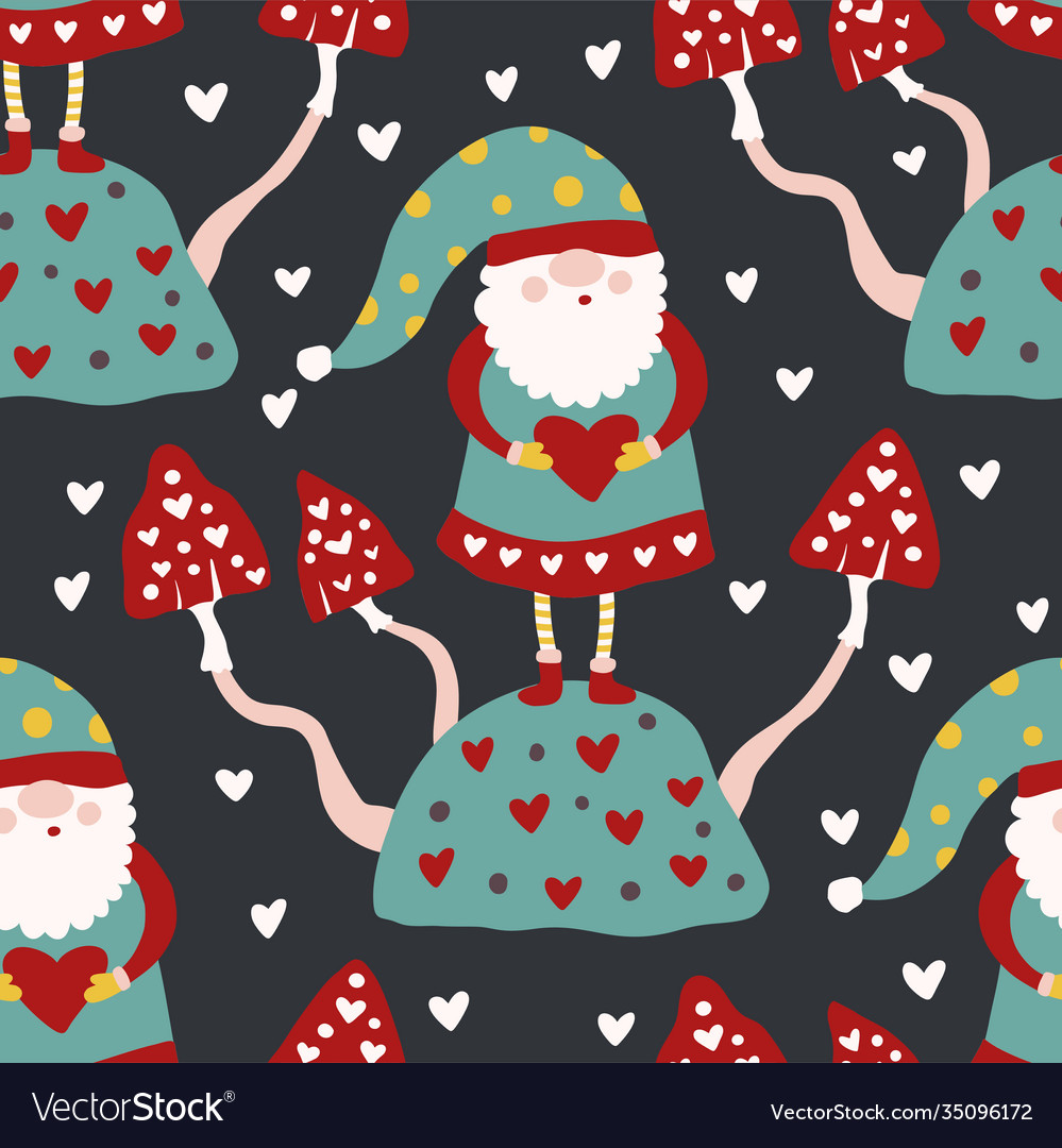 Gnome seamless pattern