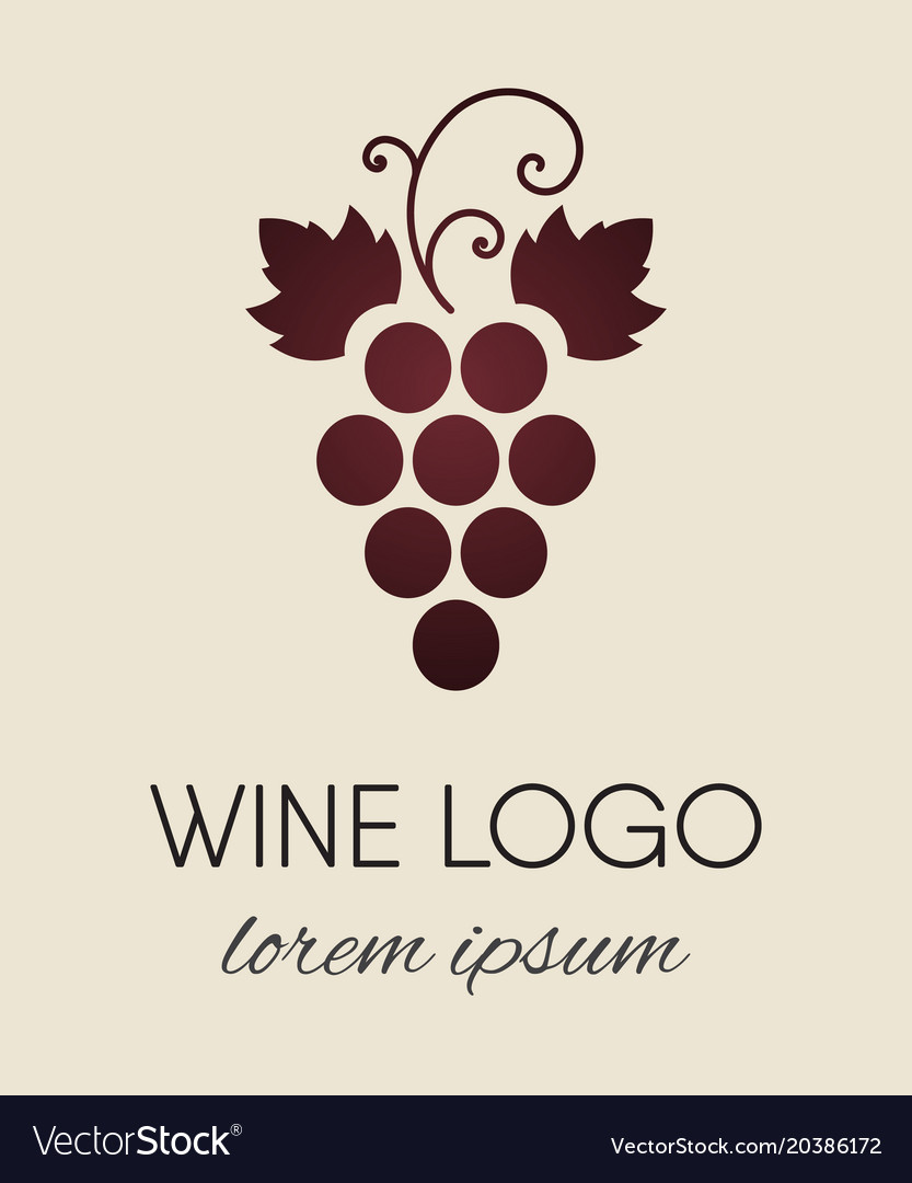 Grapes logo design element Royalty Free Vector Image