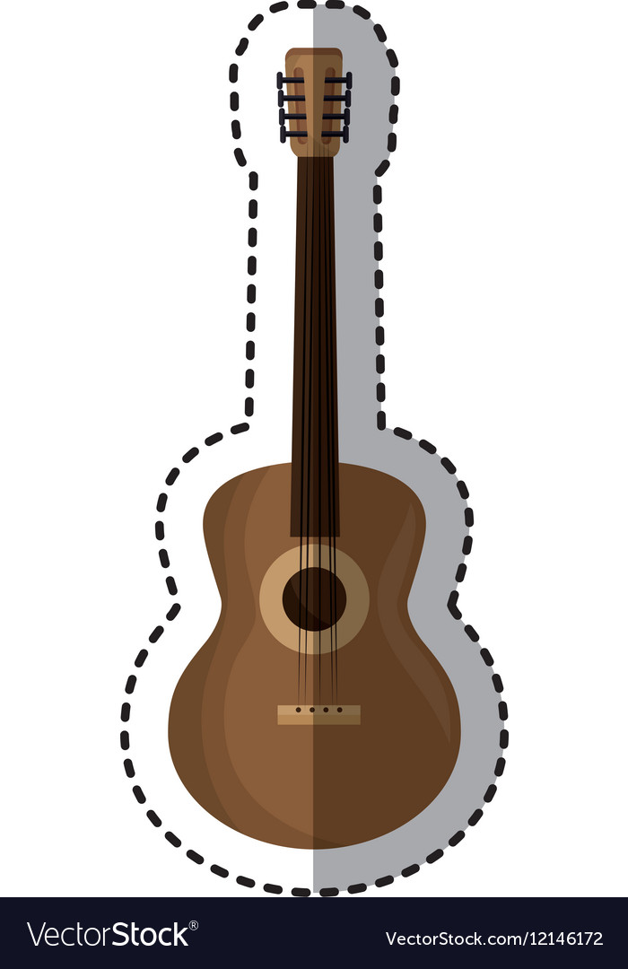 Guitar instrument isolated icon