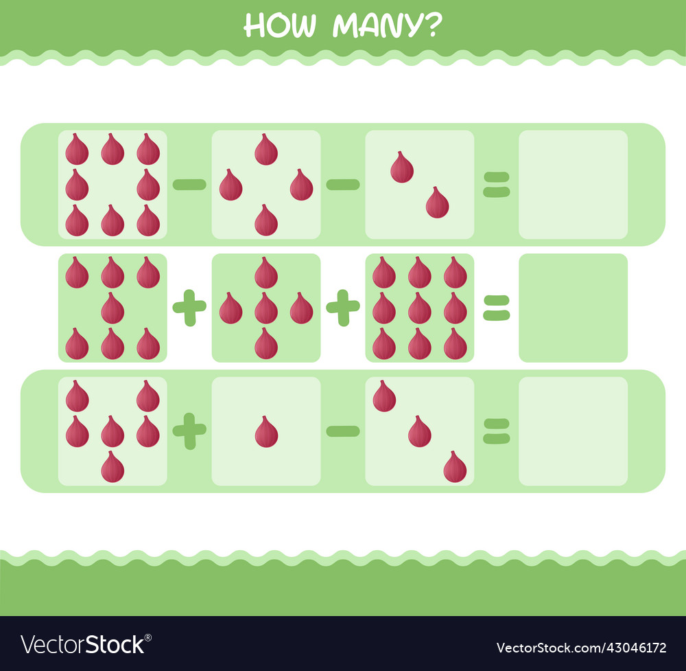 How many cartoon red onion counting game