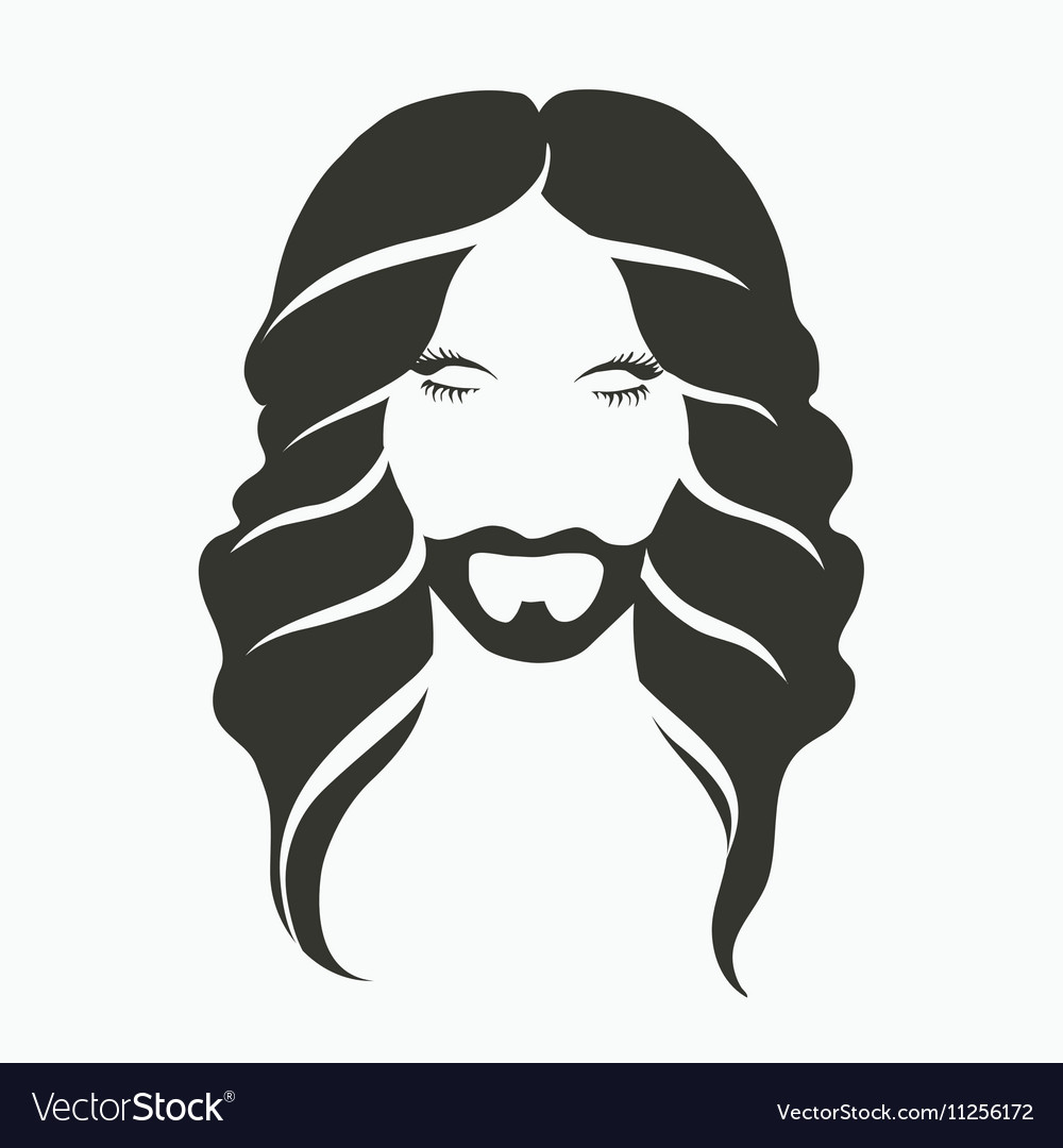 Icon portrait of a man with beard