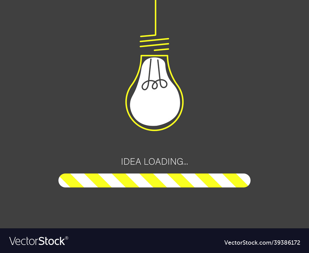 Loading new idea concepts with light bulb