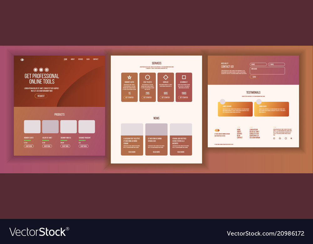 Main web page design website business