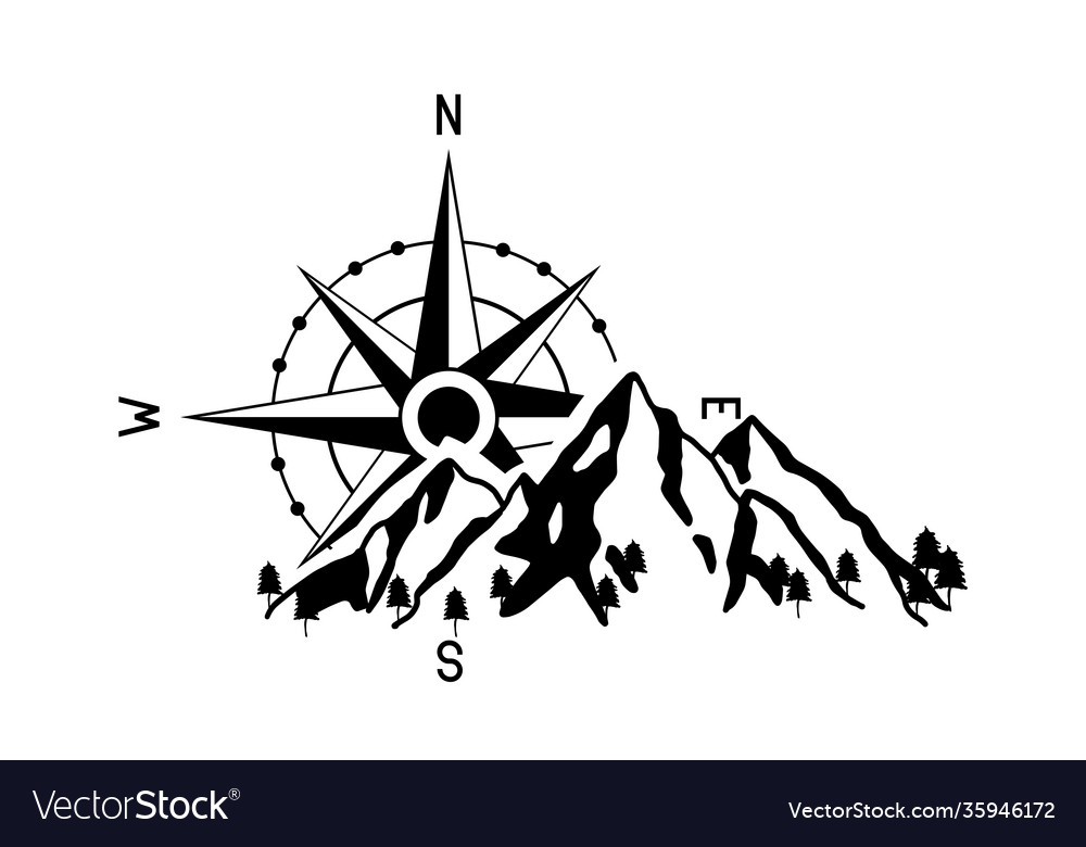 Realistic Compass Illustration Design Vector Download