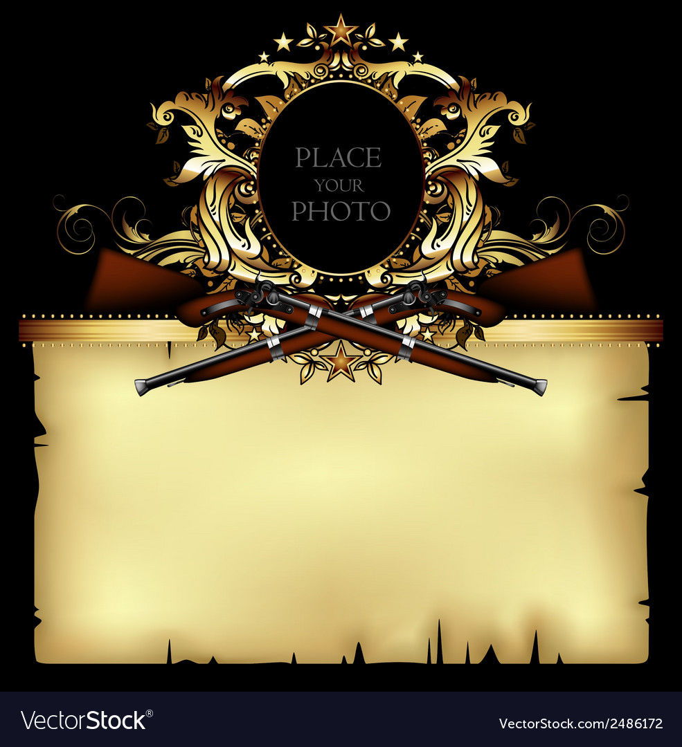 Paper background with guns