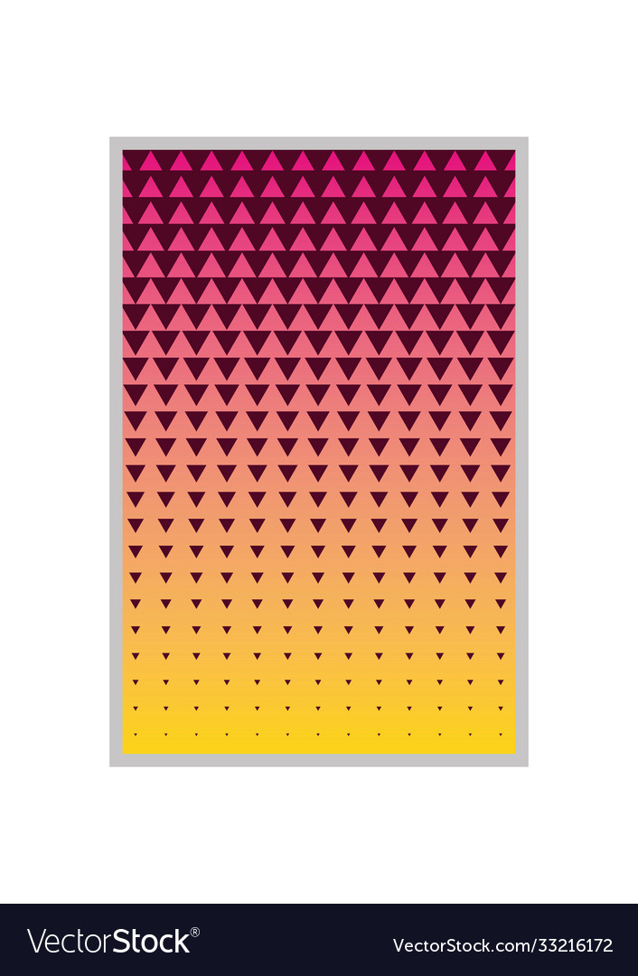 Pink with yellow gradient and triangle pattern
