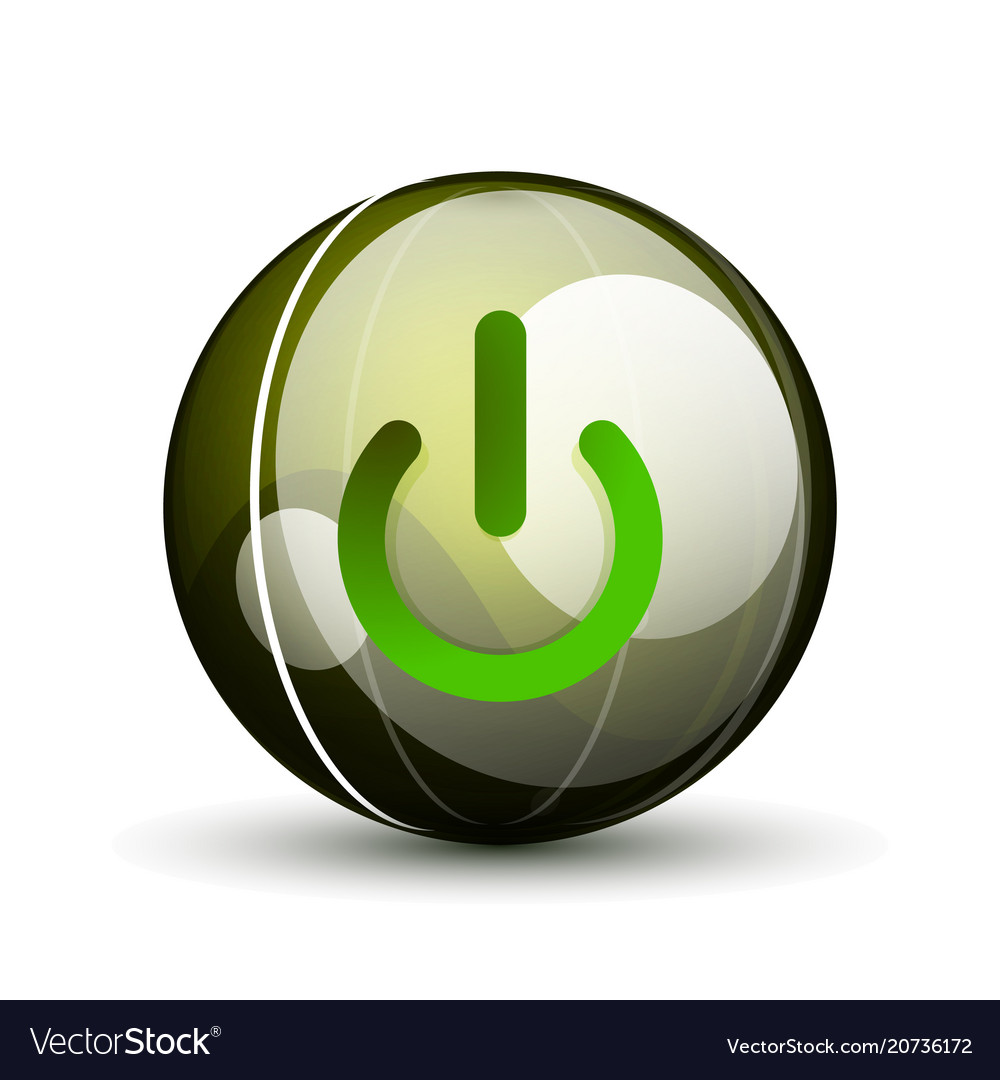 Power button icon start symbol vector image Power button icon start symbol