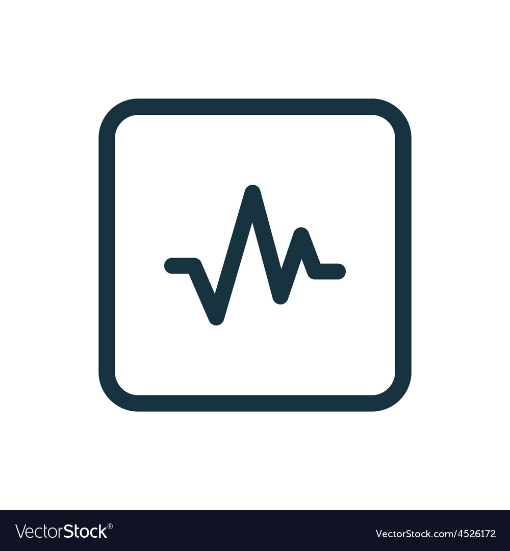 Pulse icon rounded squares button
