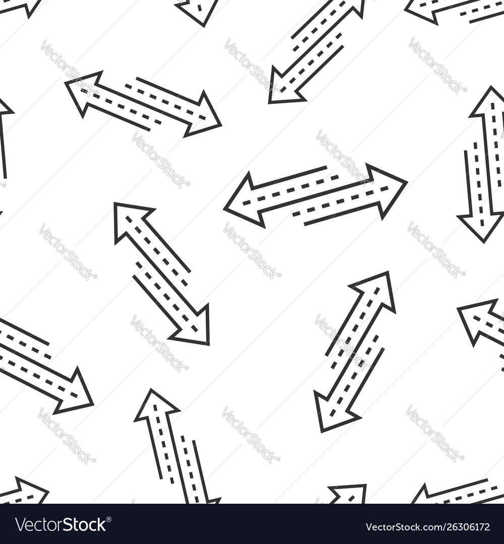 Reverse arrow sign icon seamless pattern vector image Reverse arrow sign icon seamless pattern
