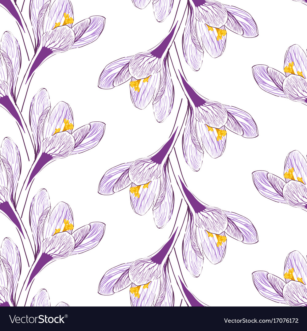 Seamless pattern with saffron
