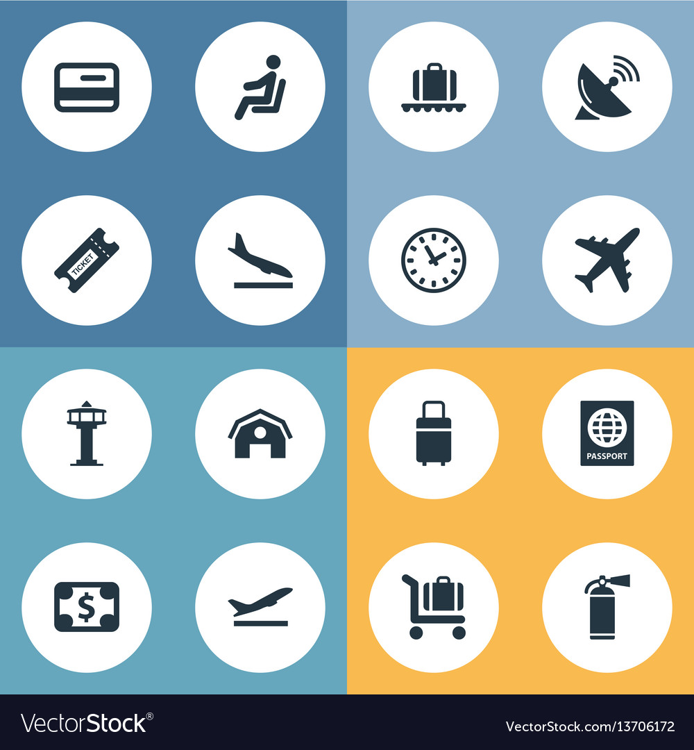 Set of simple transportation vector image Set of simple transportation
