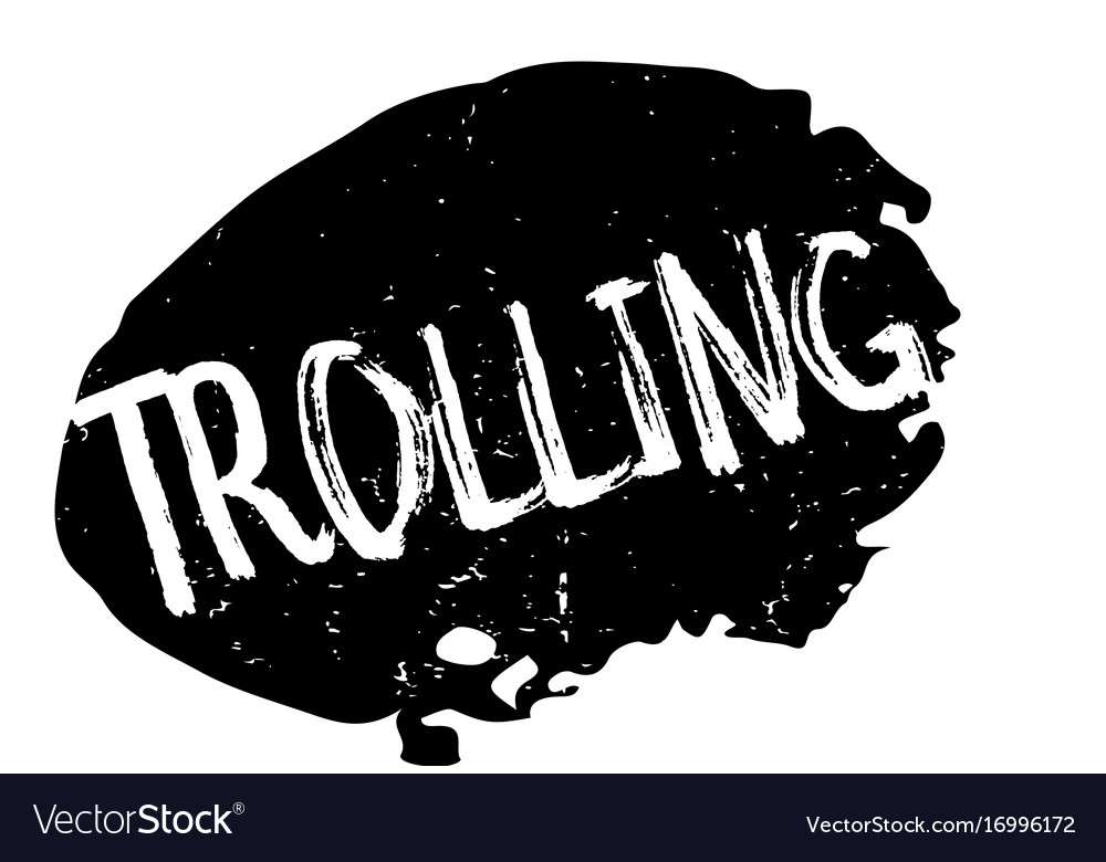 Trolling rubber stamp Royalty Free Vector Image