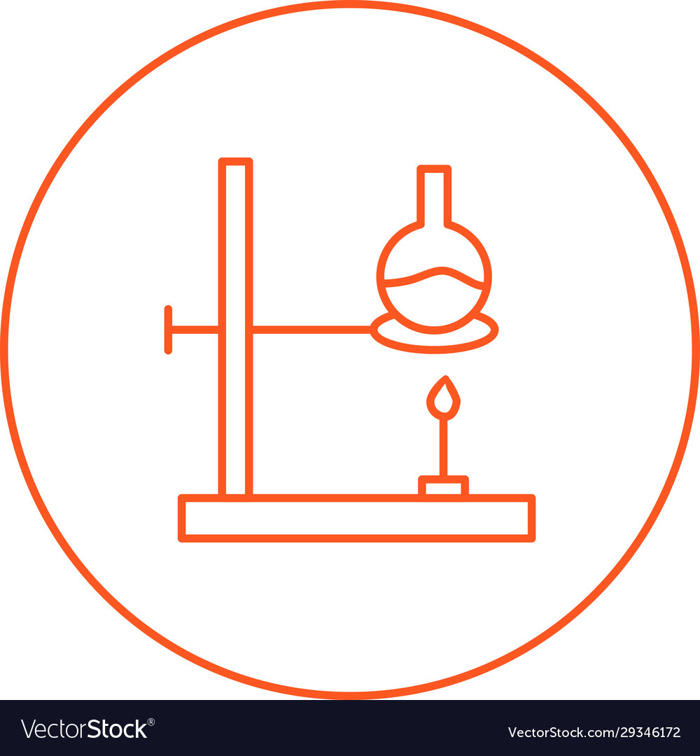 Unique experiment line icon