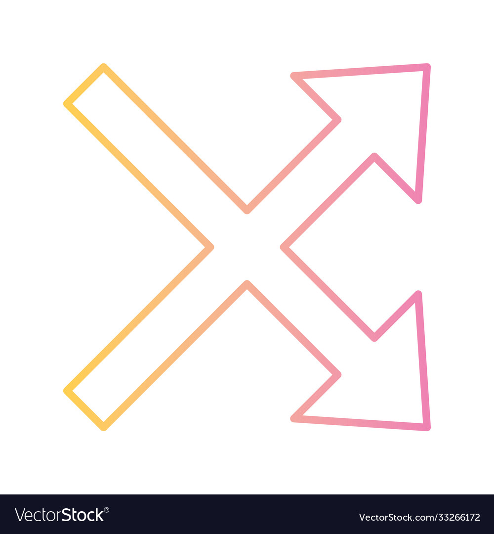 Up and down crossed right arrows gradient style