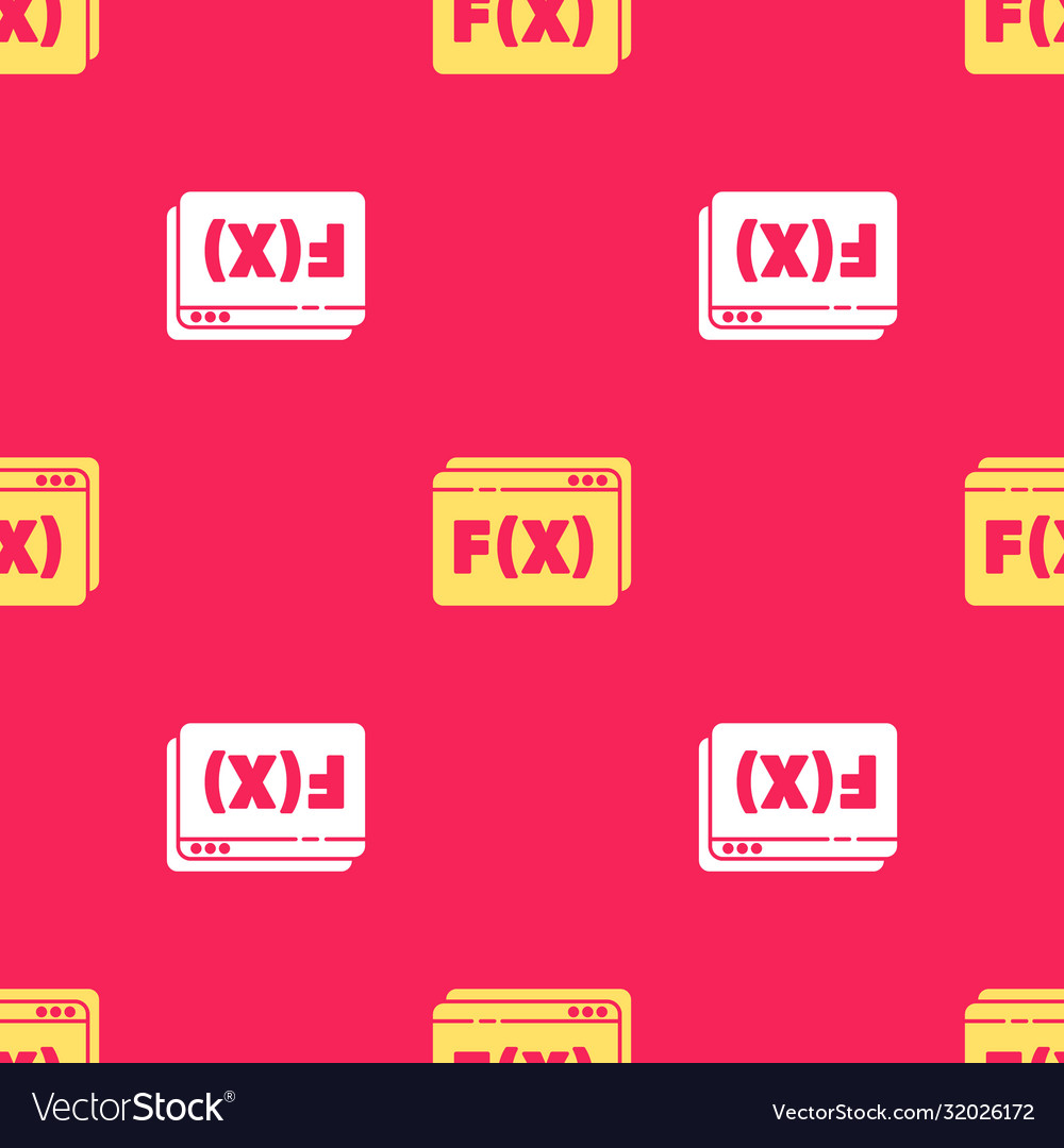 Yellow function mathematical symbol icon isolated vector image Yellow function mathematical symbol icon isolated