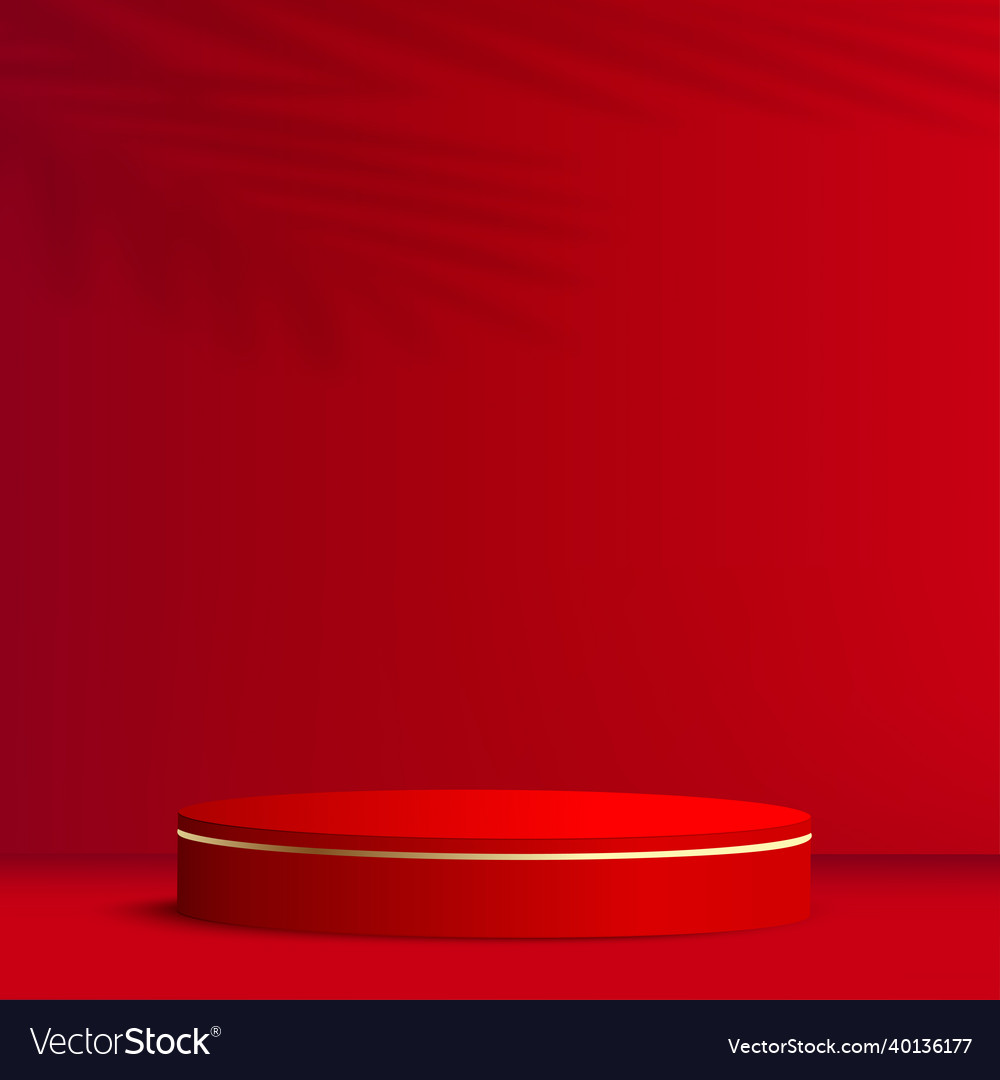 Abstract background with red color geometric 3d Vector Image Abstract background with red color geometric 3d
