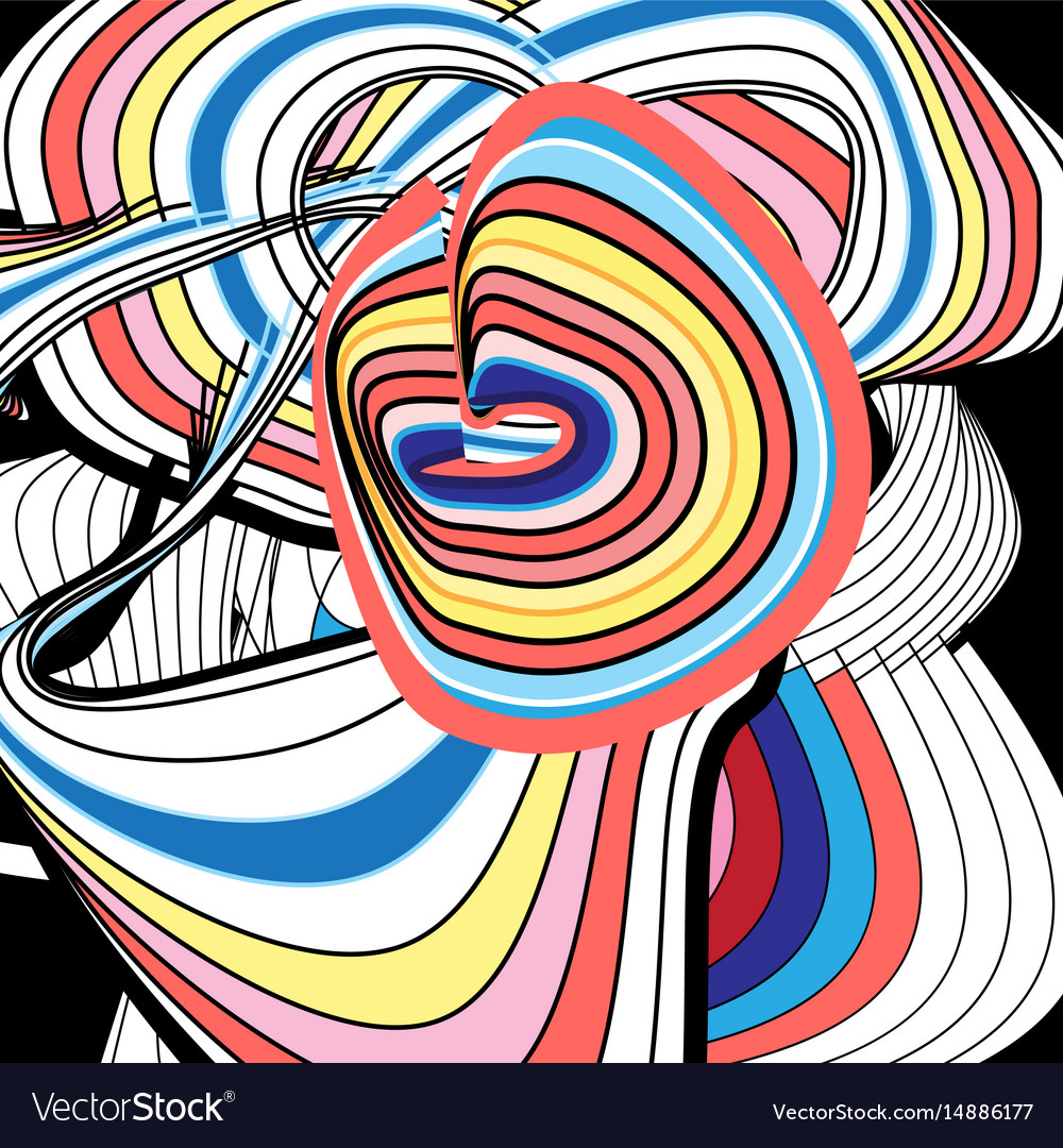 Bright graphics multicolored abstraction Vector Image