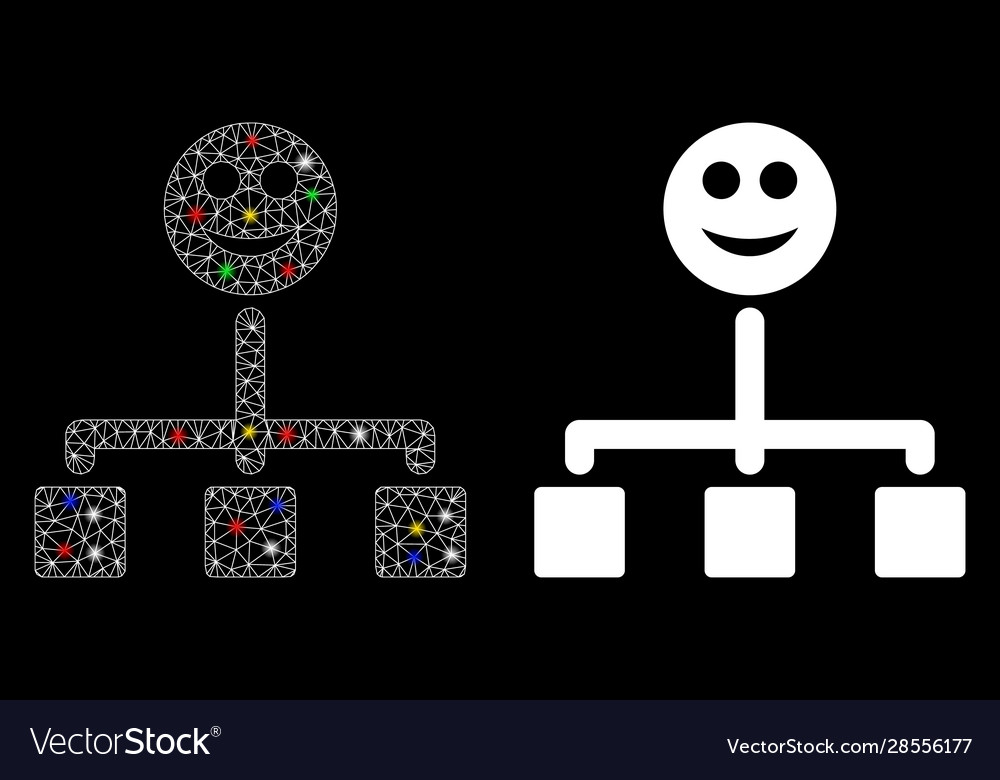 Flare mesh 2d happy hierarchy icon with