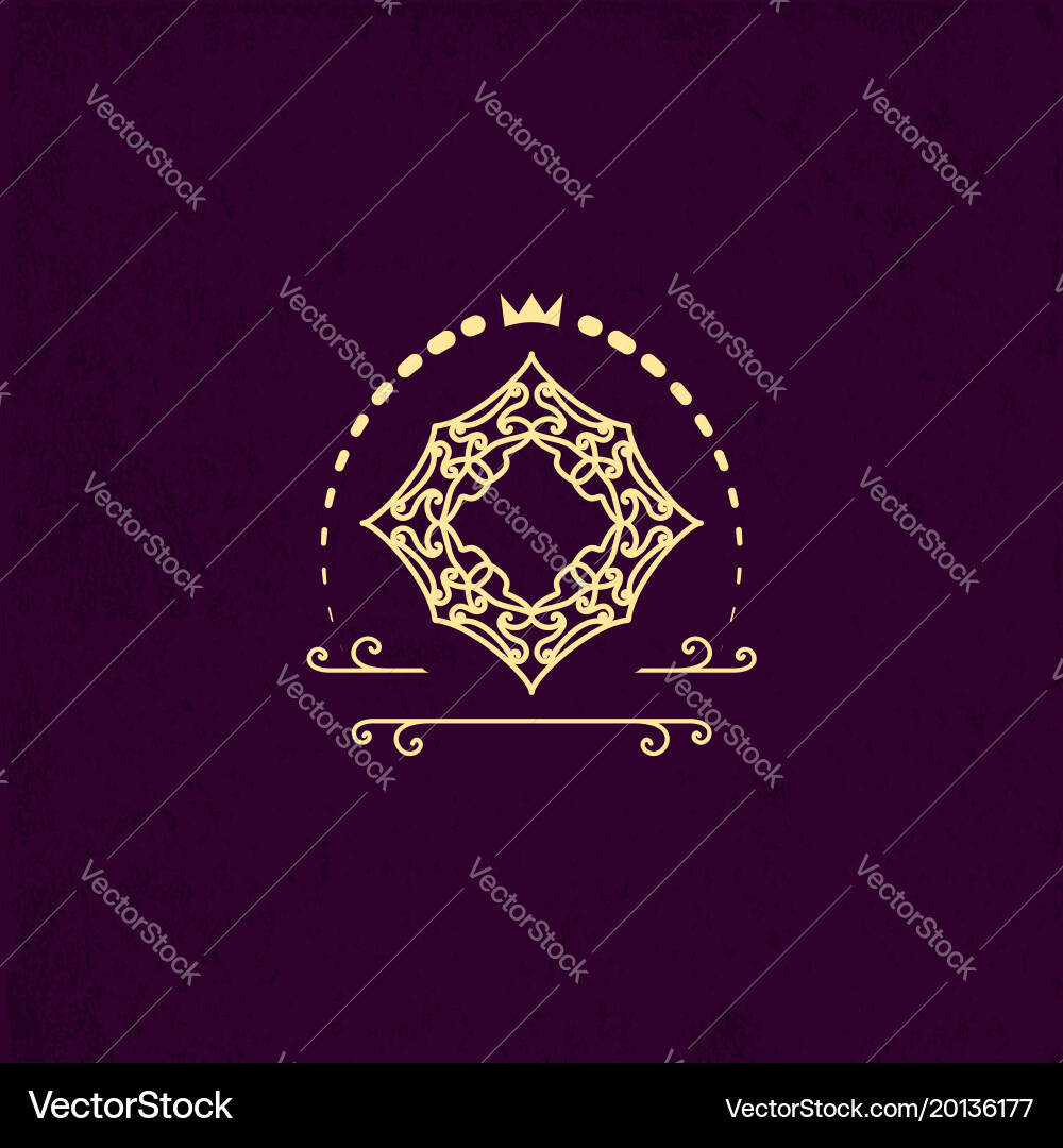 Frame for the letter or monogram unique ornament Vector Image
