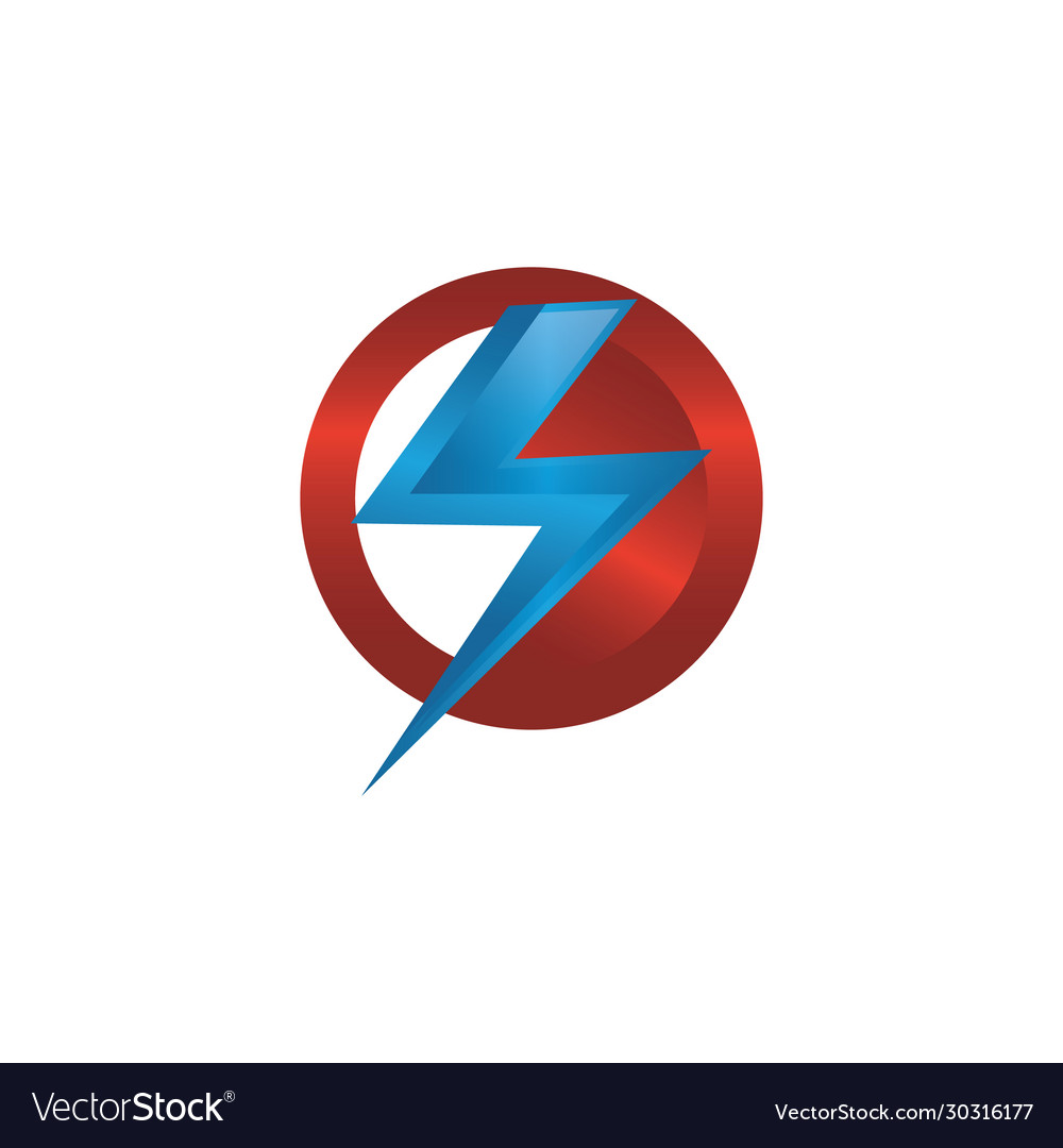 Lightning bolt icon in modern design with color