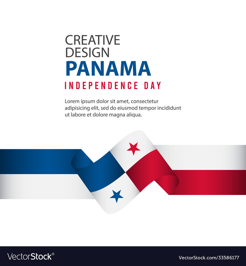 Panama independent day poster creative design Vector Image Panama independent day poster creative design