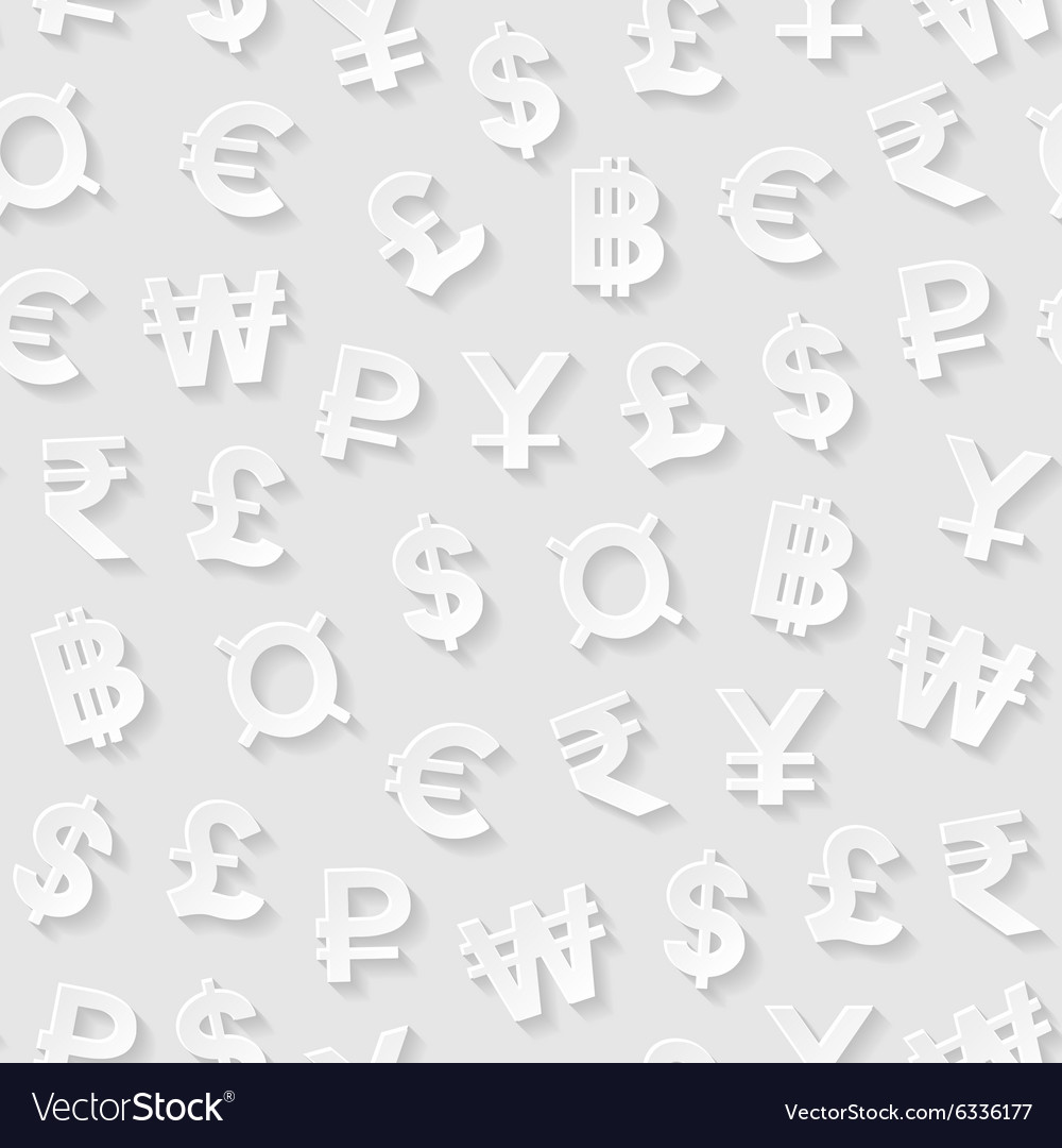 Seamless pattern with currency symbols