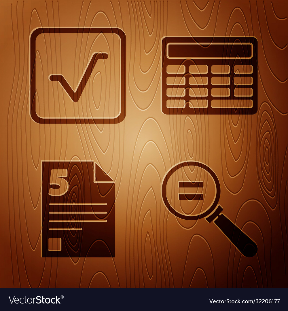 Set calculation square root test or exam sheet vector image Set calculation square root test or exam sheet