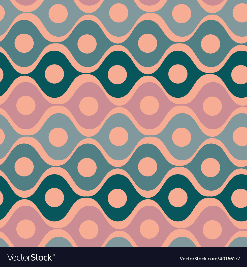 Stylized waves and circles between them