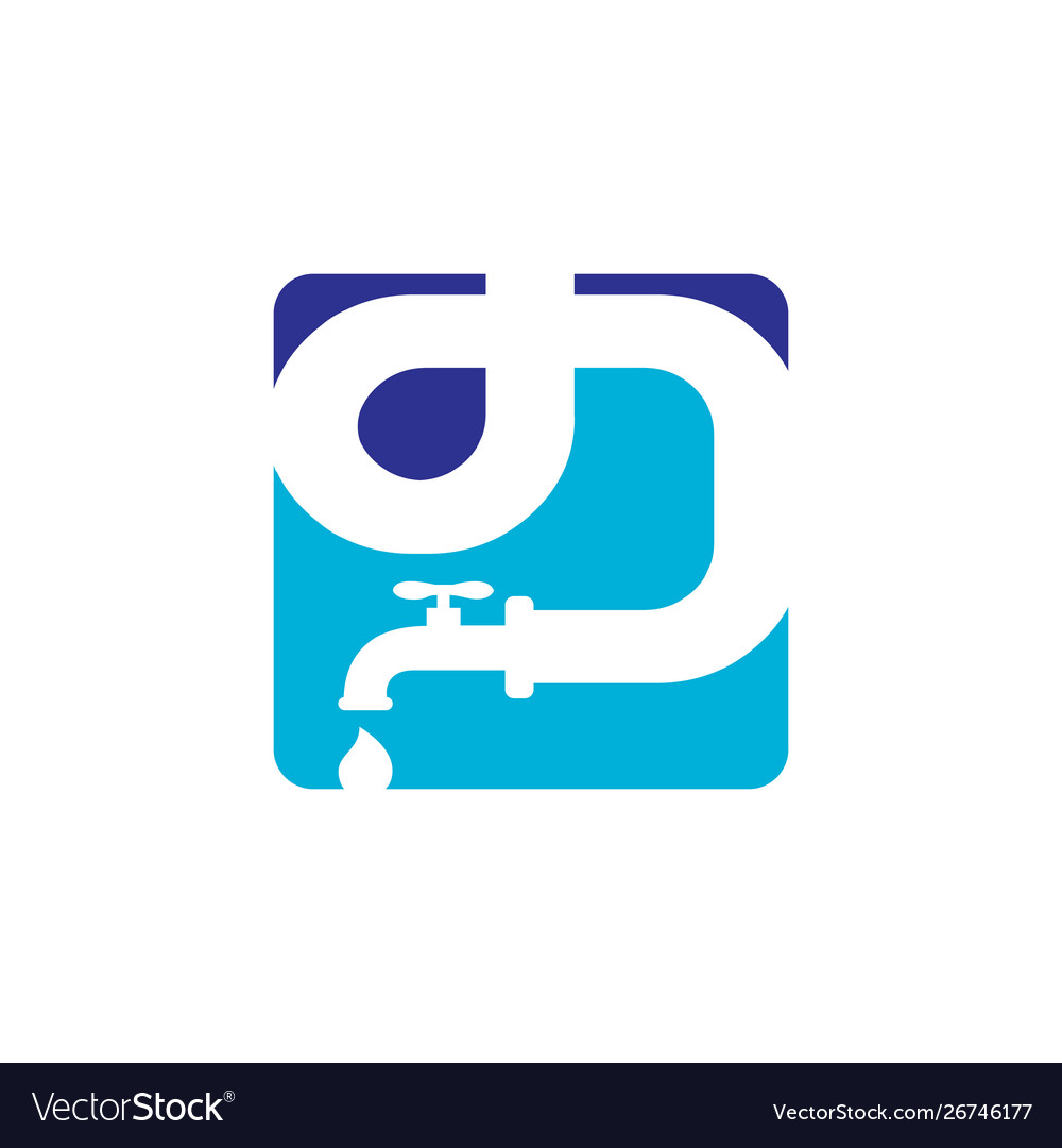 Wasserservice Sanitär Logo Design Zeichen Vorlage