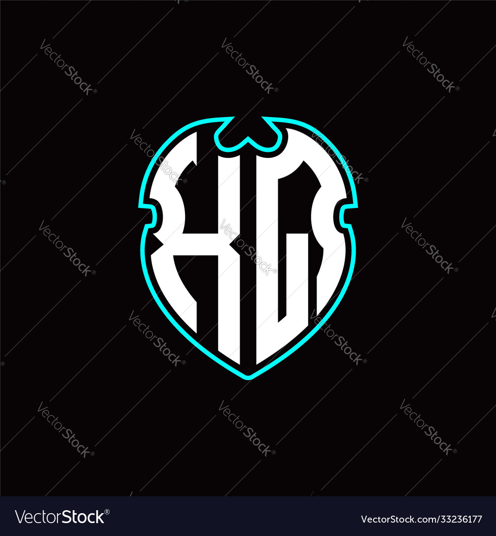X q initial logo design with a shield shape vector image X q initial logo design with a shield shape