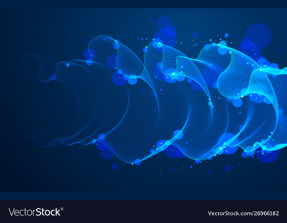 Abstract background with magic wave flowing