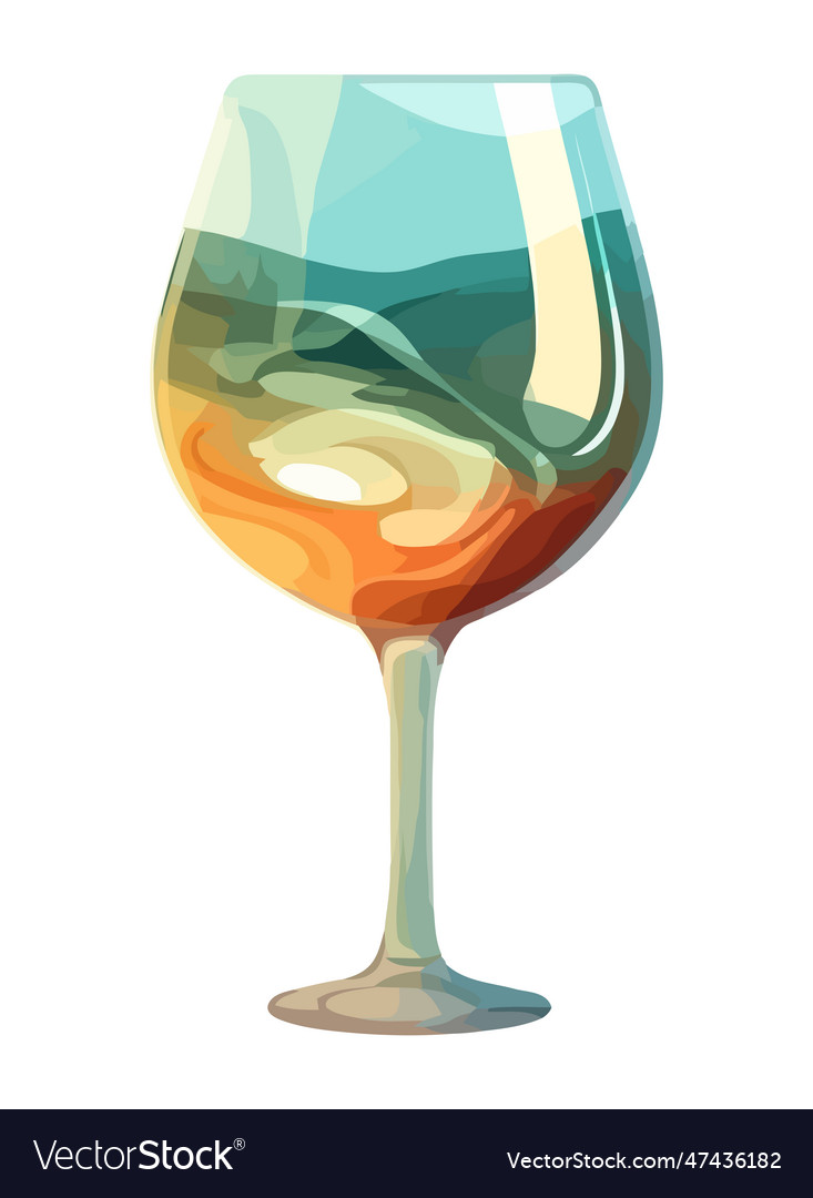 Abstract wine glass drink