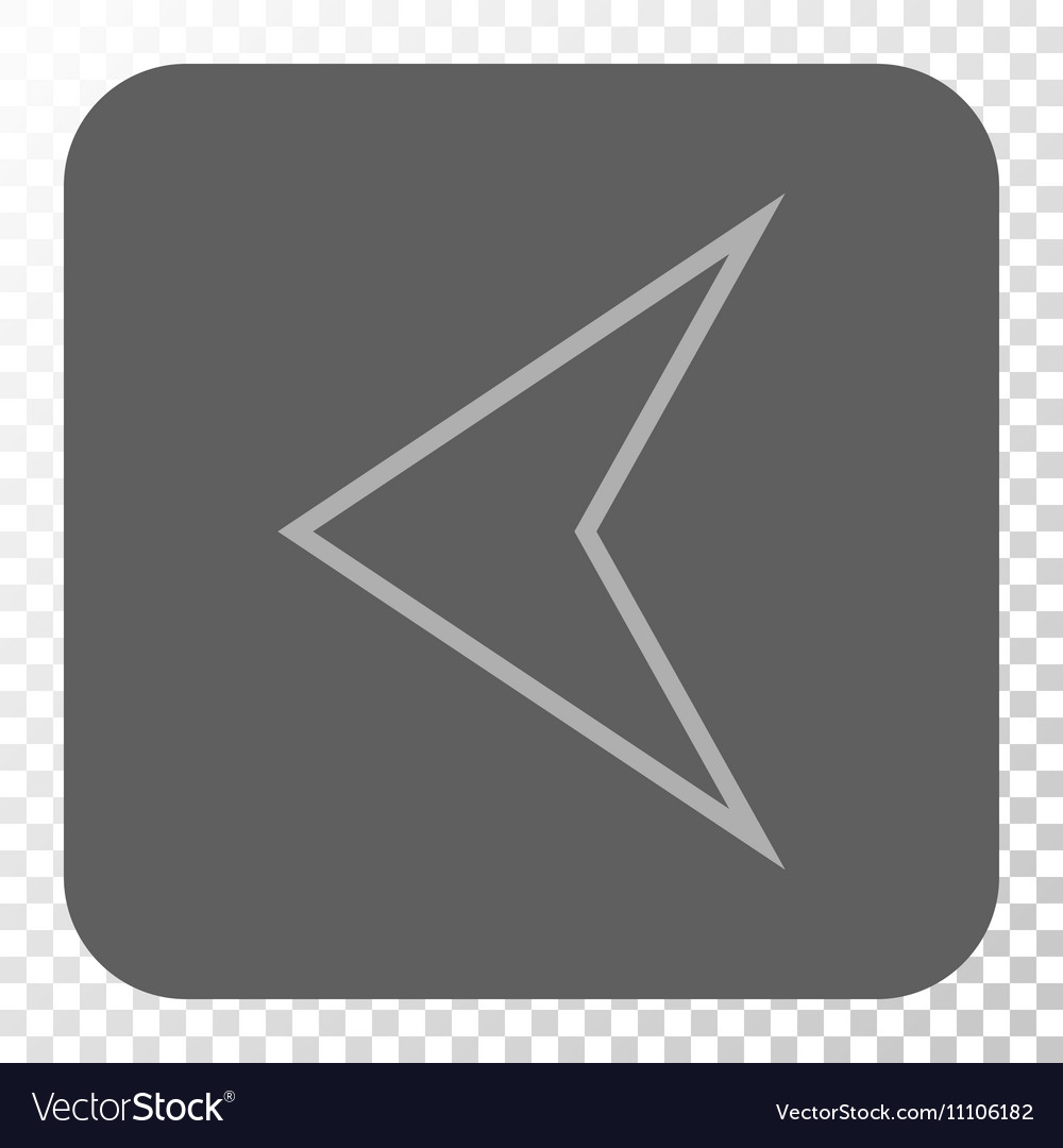 Arrowhead left rounded square button